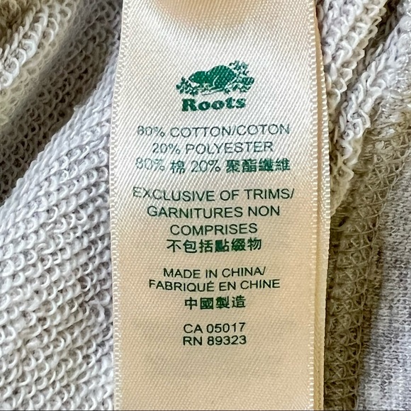 ROOTS Canada Short Sleeve Unisex Hoodie With Flocked Logo Size Medium - Picture 8 of 10